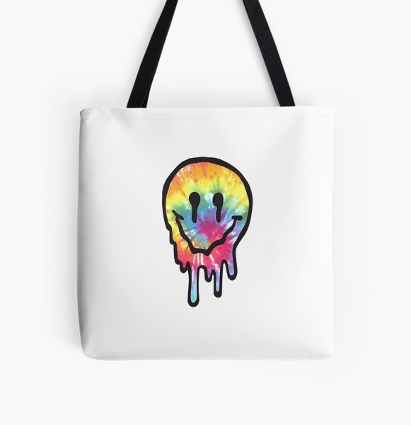 Melting Rainbow Smiley Melting Rainbow Smiley subtronics  All Over Print Tote Bag RB2306 product Offical subtronics Merch